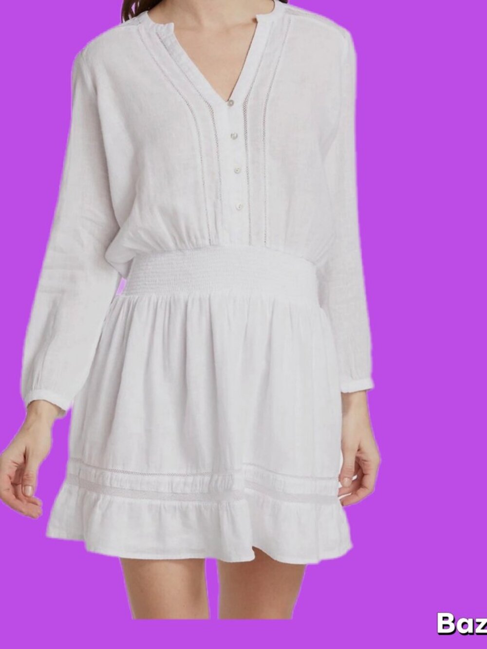 Rails Jasmine Linen Dress White Lace